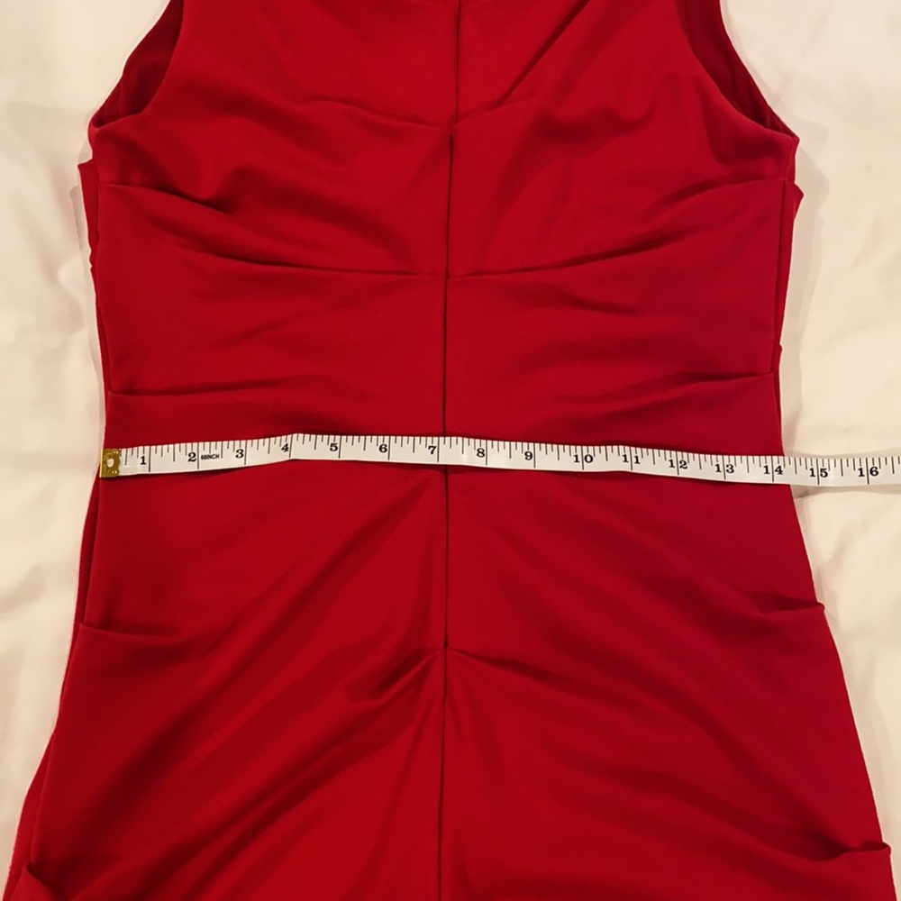 NICOLE MILLER bodycon ruched red dress EUC - Picture 10 of 15
